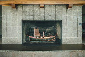 City of Sheboygan Deland Community Center Interior Fireplace Photo
