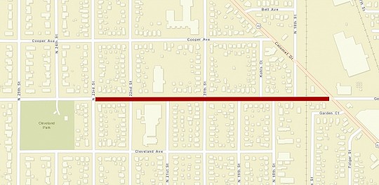 map, road closure, Geele avenue